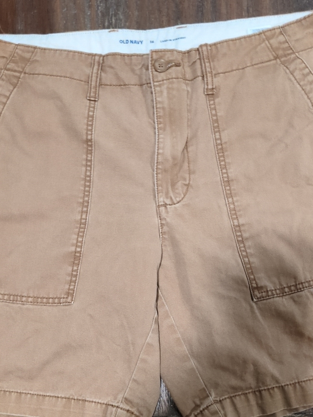 Old Navy Khaki Flat-Front Casual Shorts